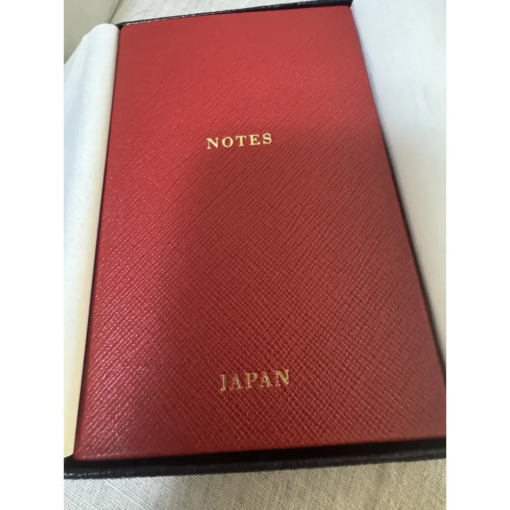 Prada Saffiano Leather Notebook Red Fuoco Oggetti da Scrivania NIB Japan